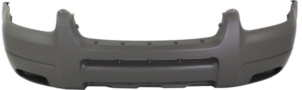 Front Bumper Cover for Ford Escape 2001-2004, Textured Titanium, without Fog Light Holes, Compatible with XLS/XLT Models (without Fender Flares), Replacement