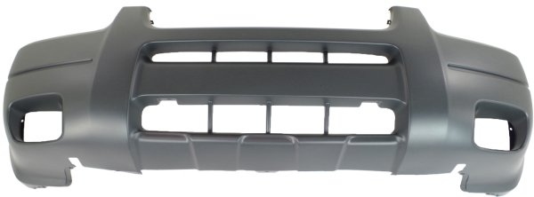 Front Bumper Cover for 2001-2004 Ford Escape, Textured Platinum, with Fog Light Holes, Fits XLS/XLT Model with Fender Flares, Replacement