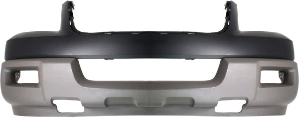 Front Bumper Cover for Ford Expedition 2003 XLT Model, Upper and Lower, Primed (Ready to Paint), Titanium, with Absorber, Replacement