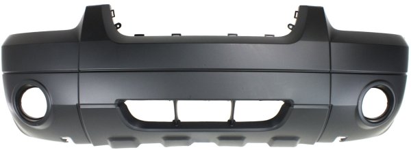 Front Bumper Cover for 2005-2007 Ford Escape, Primed (Ready to Paint), XLT/Limited/Hybrid Models with Fender Flares, Features Fog Light Holes, Replacement