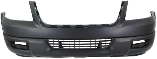 Front Bumper Cover for 2004-2006 Expedition, Primed (Ready to Paint), with Absorber and Spoiler Holes, Suitable for Eddie Bauer, Limited, XLT Sport Models, Replacement