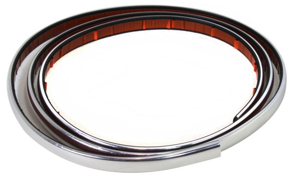Front Bumper Molding for 1998-1999 Ford Crown Victoria Base/LX Model, Plastic, Chrome, Replacement