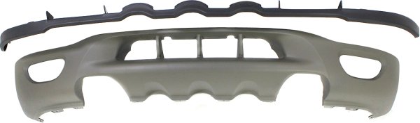 Front Lower Valance Panel for Ford Expedition 1999-2002, F-150 1999-2003, Made of Plastic, Painted Beige, with Fog Light and Tow Hook Holes, Replacement