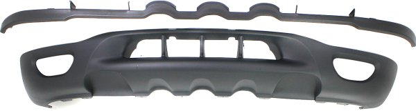 Front Lower Valance Panel for Ford F-150/F-250 (1999-2003), Expedition (1999-2002), Textured Finish, with Fog Light Holes, without Tow Hook Holes, Replacement