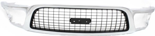 ABS Plastic Grille for Ford Expedition 1999, XLT Model, Chrome Shell with Painted Gray Insert, Replacement