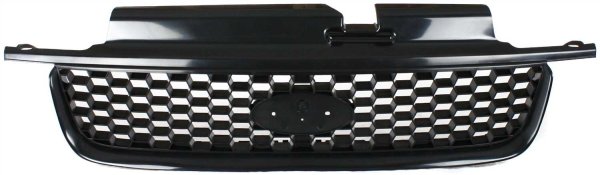 Black Plastic Grille for 2001-2004 Ford Escape, XLS Model, Shell and Insert, Replacement