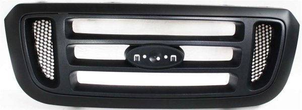 GRILLE for Ford Ranger 2004-2005, Horizontal Bar Insert, Painted Black Shell and Insert, 2WD (Two-Wheel Drive), XL/XLT/Edge/Tremor Models, Replacement
