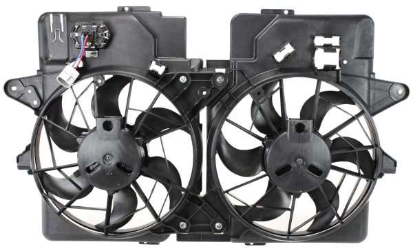 Radiator Fan Shroud Assembly for Ford Escape 2001-2004, Mazda Tribute 2001-2006, 3.0L Engine, Includes Resistor, Replacement