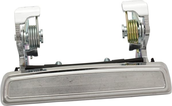 Front Exterior Door Handle for Ford F-Series 1973-1979, Thunderbird 1977-1982, Right (Passenger)= Left (Driver), Metal, Chrome, Without Keyhole, Replacement