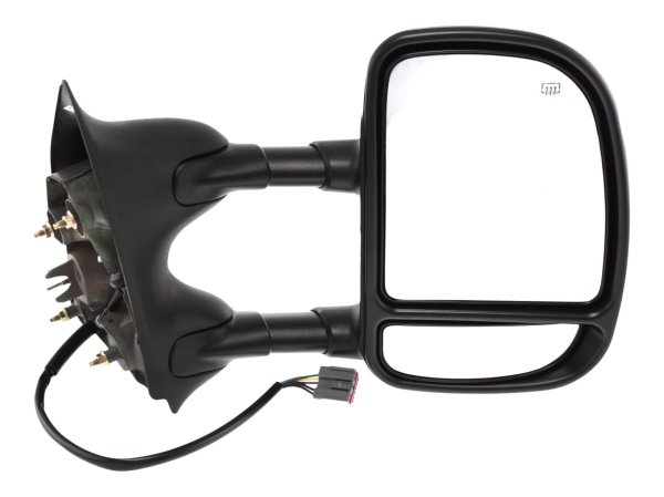 Towing Mirror for Ford Excursion 2000-2005, Right (Passenger), Power, Manual Folding, Heated, Textured Black, without Auto-Dimming, Blind Spot Detection, Memory, Signal Light, Replacement