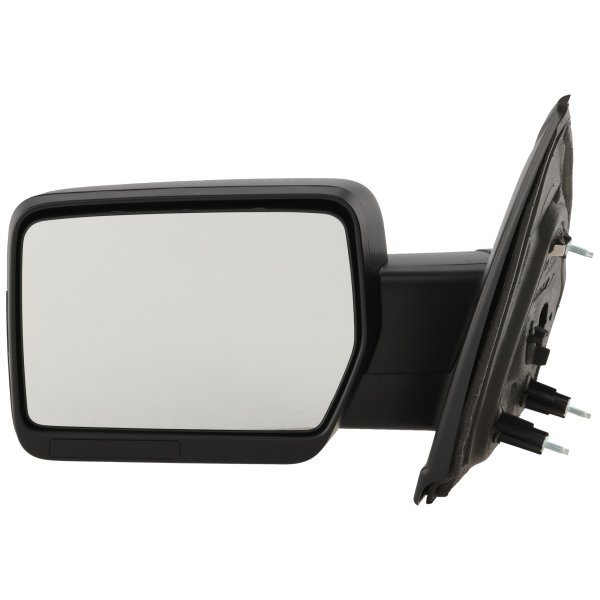 Manual Adjust Mirror for Ford F-150 2009-2010, Left (Driver) Side, Non-Towing, Manual Folding, Non-Heated, Textured, without Auto Dimming, Blind Spot Detection, Memory, and Signal Light, Replacement