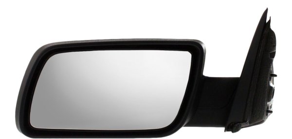 Power Mirror for Ford Flex 2009-2012, Left (Driver) Side, Manual Folding, Heated, Chrome Finish, with Memory and Puddle Light, Replacement