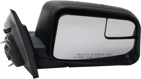 Power Mirror for Ford Edge 2009-2011, Right (Passenger) Side, Manual Folding, Non-Heated, Textured, with Blind Spot Glass, without Auto Dimming, Memory, and Signal Light, Replacement