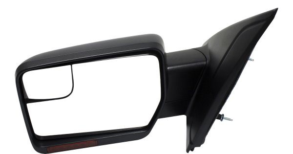 Replacement Mirror for Ford F-150 2011-2014, Left (Driver), Non-Towing, Power Operated, Manual Folding, Heated, Paintable, with Blind Spot Glass, Memory and Signal Light, without Puddle Light