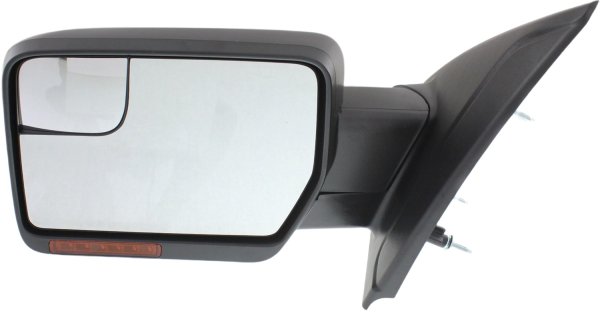 Power Folding Heated Mirror for Ford F-150 2011-2014, Left (Driver), Non-Towing, Paintable, with Blind Spot Glass, Memory, Puddle Light, Signal Light, Replacement