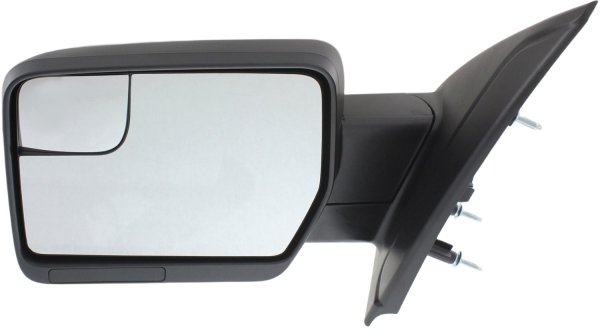 Power Mirror for Ford F-150 2011-2014, Left (Driver), Non-Towing, Manual Folding, Non-Heated, Textured, with Blind Spot Glass, without Memory, Puddle Light and Signal Light (Excludes SVT Raptor Model), Replacement