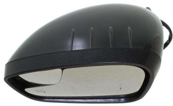Power Mirror for 2011 Ford Fiesta, Left (Driver), Manual Folding, Heated, Paintable, with Blind Spot Glass and Signal Light, Hatchback/Sedan, Up to 1-12-2011, Replacement