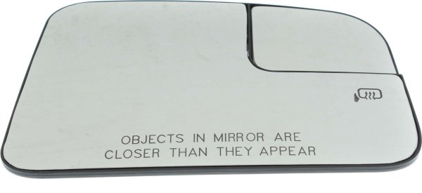 Mirror Glass Right (Passenger) for Lincoln MKX 2011 & Ford Edge 2009-2011, Heated, with Backing Plate, with Blind Spot Glass, without Blind Spot Info System, until 2-8-2011, Replacement