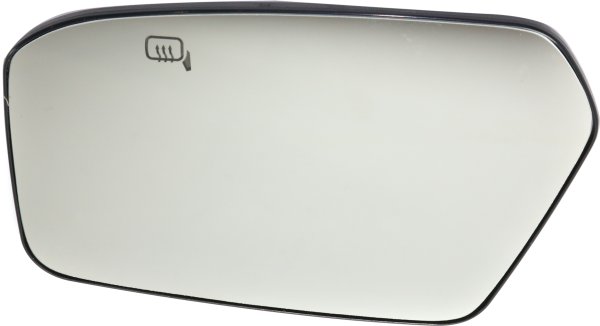 Heated Left (Driver) Mirror Glass with Backing Plate for 2006-2010 Ford Fusion, Without Blind Spot Information System (BLIS), Replacement