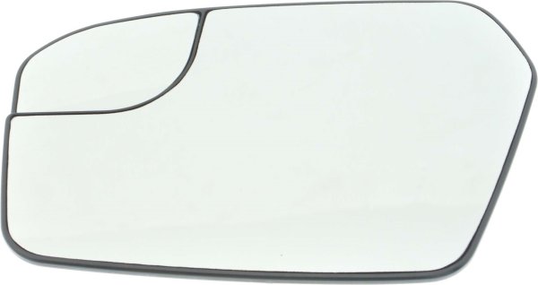 Mirror Glass for Ford Fusion 2011-2012 Left (Driver), Non-Heated, with Backing Plate, with Blind Spot Glass, without Blind Spot Information System, Excluding Hybrid Model, Replacement