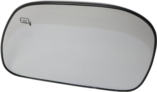 Mirror Glass for Ford Excursion 2000-2005, Left (Driver) Side, Non-Towing, Heated, without Signal Light, with Backing Plate, Replacement