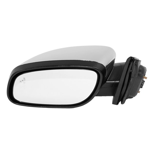 Power Mirror for Ford Taurus 2010-2019, Left (Driver), Manual Folding, Heated, Chrome Finish, with Blind Spot Detection, Memory Function, Puddle and Signal Light, for Limited/SHO Models, Replacement