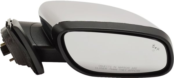Power Mirror for Ford Taurus 2010-2019 Right (Passenger), Manual Folding, Heated, Chrome, with Blind Spot Detection, Memory, Puddle Light, and Signal Light, for Limited/SHO Models, Replacement