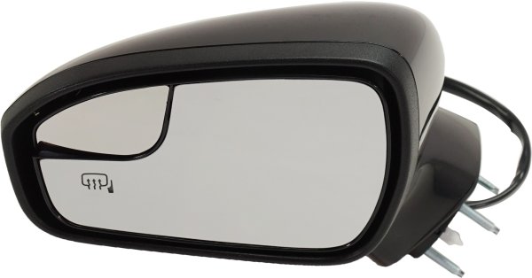 Power Mirror for Ford Fusion 2018-2020, Left (Driver) Side, Manual Folding, Heated, Paintable, with Memory, Puddle Light and Signal Light, without Blind Spot Detection, Replacement