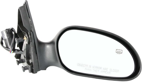 Power Mirror for Ford SABLE (2000-2005) / TAURUS (2000-2007), Right (Passenger), Non-Folding, Heated, Paintable/Textured, with 2 Caps, Sedan/Wagon, without Puddle Light, Replacement