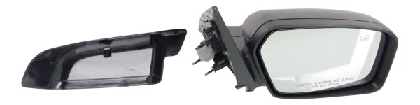 Right (Passenger) Side Mirror for Ford Fusion 2006-2012/Mercury Milan 2006-2011, Power Adjustable, Non-Folding, Heated, Paintable/Textured, with 2 Caps and Puddle Light, Replacement