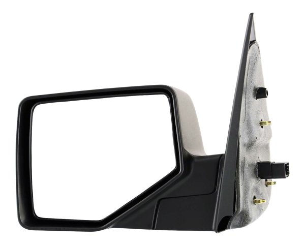 Power Mirror for Ford Explorer 2006-2010, Left (Driver), Manual Folding, Non-Heated, Chrome/Paintable, 2 Caps, with Puddle Light, Replacement