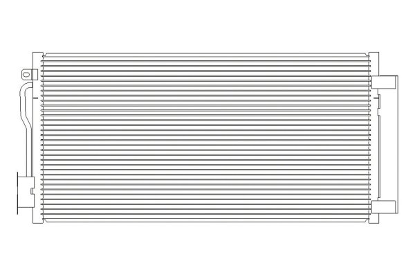 A/C Condenser for 2014 - 2017 Fiat 500l, Turbo Condenser with Subcool,  68475011AA, Replacement