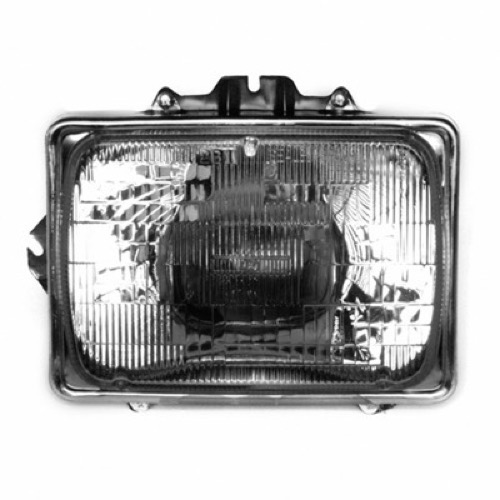 Front Headlight Assembly for 1992 - 2007 Ford E-250, Left (Driver) Sealed Beam with Adjusting and Retaining Ring, Non-Halogen;  F3UZ13007A-PFM, Replacement