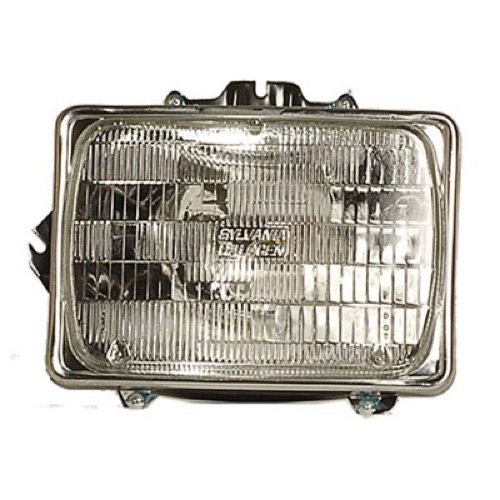 Left (Driver) Headlight Assembly Sealed Beam for 1981 - 2007 Ford E-150 Econoline Club Wagon, Front Headlight Assembly Replacement Housing / Lens / Cover, Halogen; Headlight/Adjusting Ring/Retaining Ring,  F3UZ13007A-PFM, Replacement