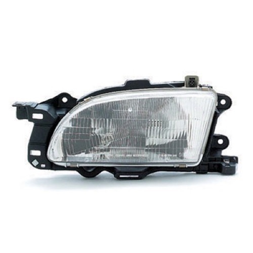 Left (Driver) Headlight Assembly for 1994-1996 Ford Aspire Base Model, Front Headlight Assembly Replacement Housing/Lens/Cover, Composite,  F4BZ13008B, Replacement