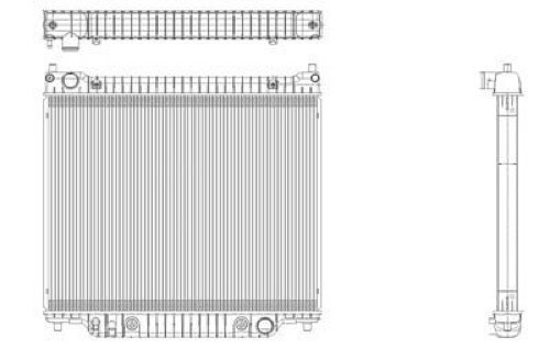 Radiator Assembly for 2008 - 2014 Ford E-350 Super Duty (5.4L V8), Replacement from 12-3-07,  9C2Z8005E