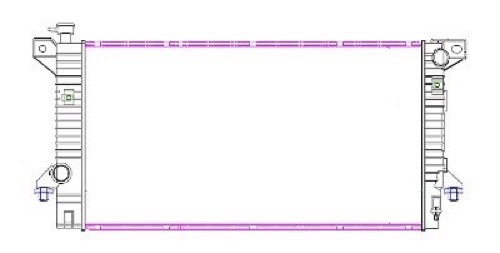 Radiator Assembly for 2008-2014 Lincoln Navigator, Replacement with Towing Package;  9L3Z8005B