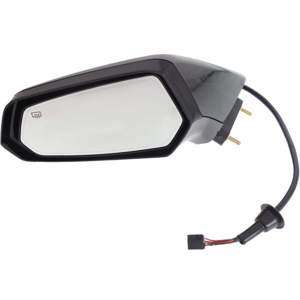 Power Mirror for Chevrolet Camaro 2010-2015, Left (Driver), Non-Folding, Heated, Paintable, without Auto Dimming, Blind Spot Detection, Memory, and Signal Light, Replacement