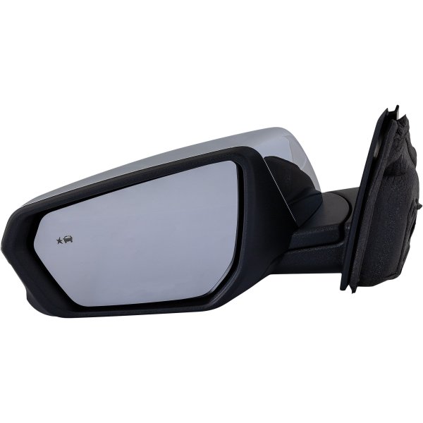 Power Mirror for 2018-2023 Terrain/Equinox, Left (Driver), Manual Folding, Heated, Chrome, with Blind Spot Detection and Signal Light, Suitable for Terrain Denali Model, Replacement