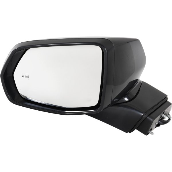 Power Mirror for Chevrolet Blazer 2019-2022, Left (Driver), Manual Folding, Heated, Paintable, with In-Housing Signal Light, Blind Spot Detection in Glass, without Memory, Puddle Light, Auto-Dimming, Replacement