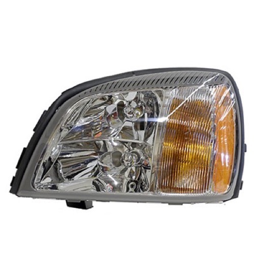 Left (Driver) Headlight Assembly for 2000 - 2002 Cadillac DeVille, Front Replacement Housing / Lens / Cover, Complete Assembly, Composite, 19245429, Replacement