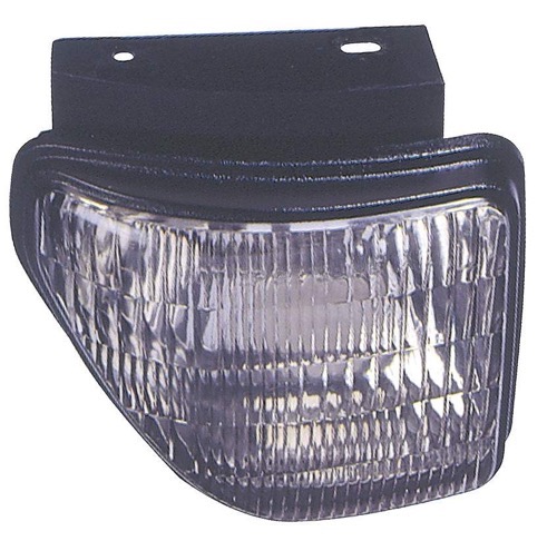 Left (Driver) Parking Light Assembly for 1992 - 1993 Oldsmobile Cutlass Supreme, 4 Door Sedan, with Black Rim, Park/Marker Combination, OEM 5976889, Replacement