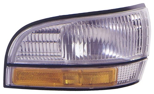Front Left (Driver) Side Marker Light Assembly for 1992 - 1996 Buick LeSabre, Replacement Lens Cover with Corner Light,  16512673