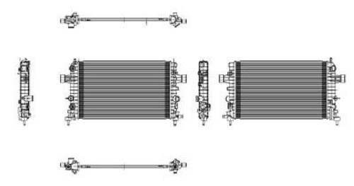 Radiator Assembly for 2008 - 2009 Saturn Astra, Automatic Transmission,  13170111, Replacement