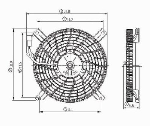 Condenser Fan for 2002 - 2004 Chevrolet Tracker, A/C Condenser Fan Replacement,  91177005