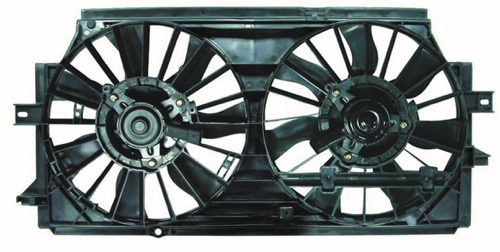 Radiator Cooling Fan Assembly for 2000 - 2001 Buick Regal Engine, Dual Fan Assembly,  GM3115116 Replacement
