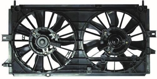 Radiator Cooling Fan Assembly for 2000 - 2004 Chevrolet Impala, Dual Fan Assembly with Standard Cooling,  10419167, Replacement