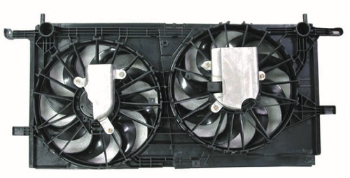 Radiator Cooling Fan Assembly for 2001 - 2007 Buick Rendezvous, Standard Duty Cooling, Motor/Blade/Shroud, Dual Fan Assembly, 3.4L V6 + 3.5L V6,  10427838-PFM, Replacement
