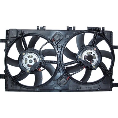 Radiator Cooling Fan Assembly for 2011 - 2013 Buick Regal 2.0L L4 Engine, 1st Design Dual Fan Assembly with Motor/Blade/Shroud,  13241739-PFM Replacement