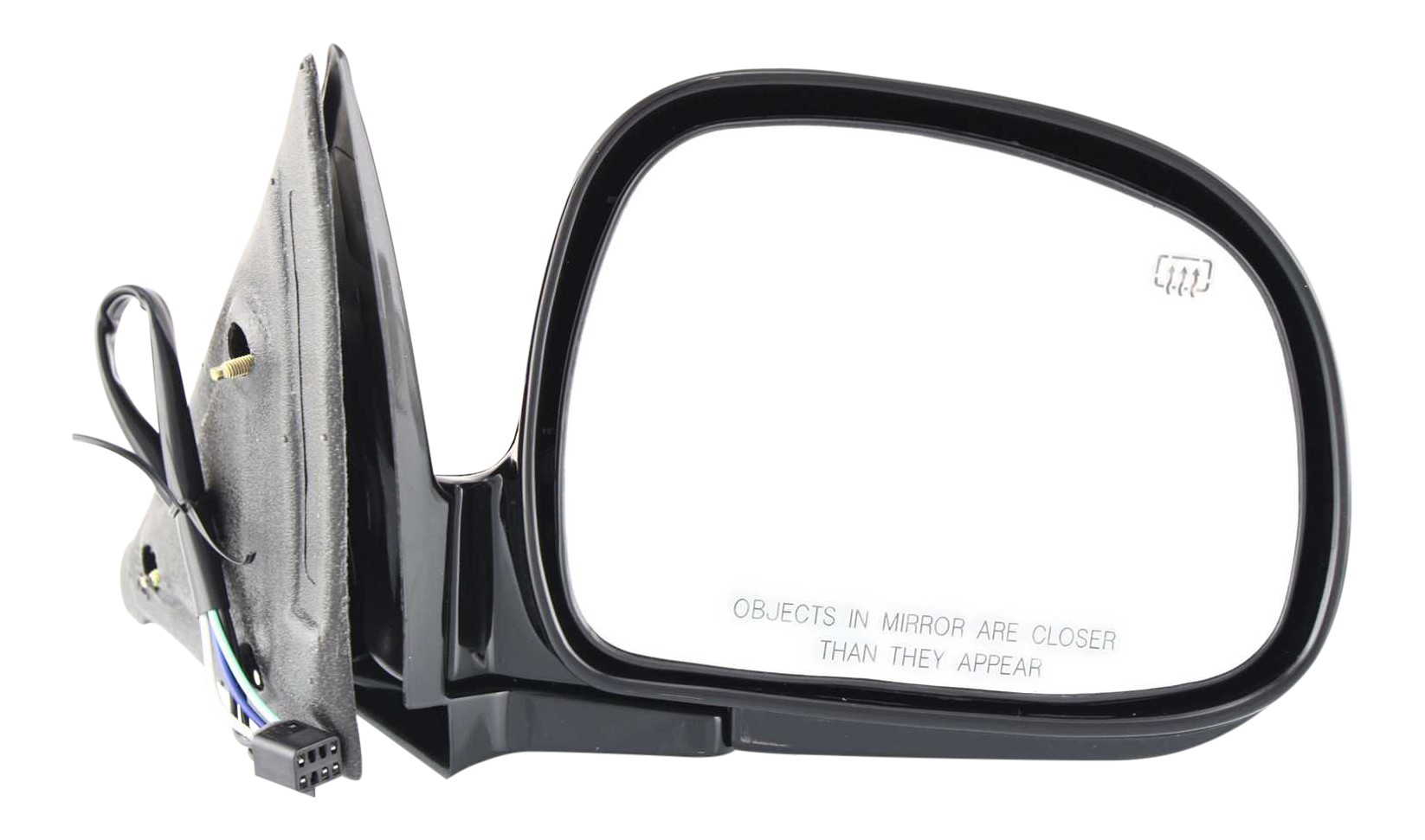 Power Mirror for Chevrolet S10 Pickup/Blazer, 1998-1998, Right (Passenger), Manual Folding, Heated, Paintable, Replacement
